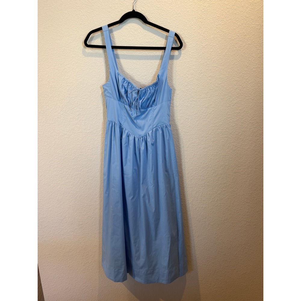 ASTR THE LABEL Blue Smocked Bodice Midi Dress Women's Size S - Picture 4 of 6